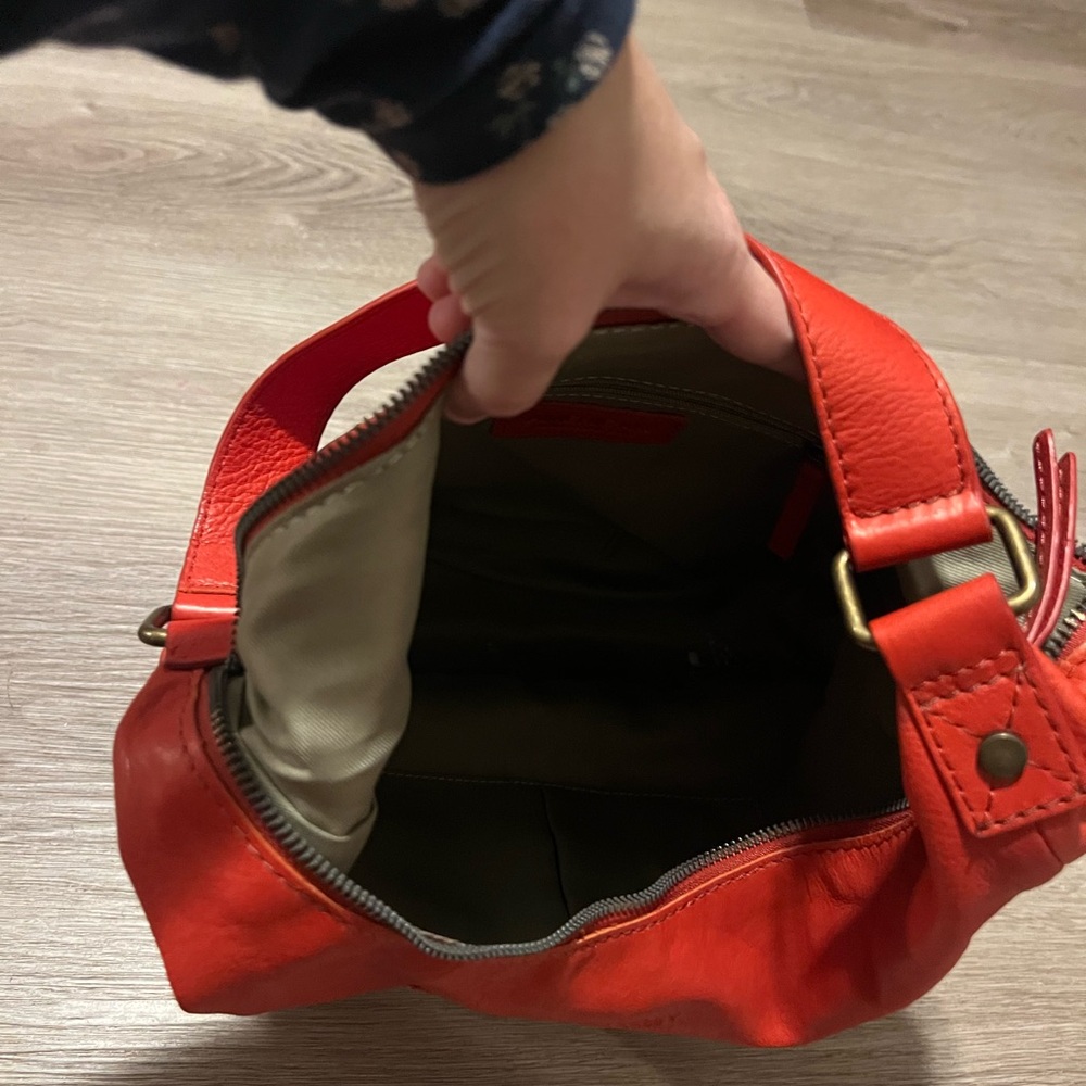 Leather Orange Hobo Bag - Picture 5 of 5